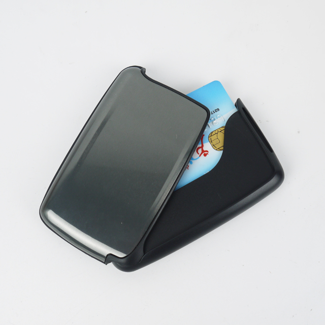 Rahisi Fungua RFID Blacking Alumini Kadi Holder Men Wallet